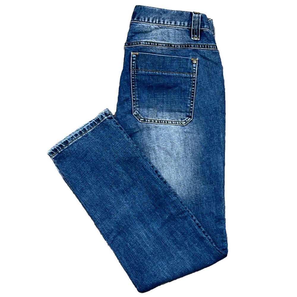 prAna Mid-Rise Straight Leg Denim Jeans Stretch Medium Wash Honour Women’s 6/28